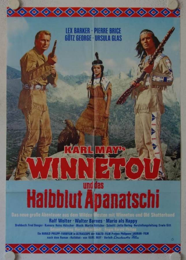 Karl May Winnetou und das Halbblut Apanatschi originales deutsches Filmplakat